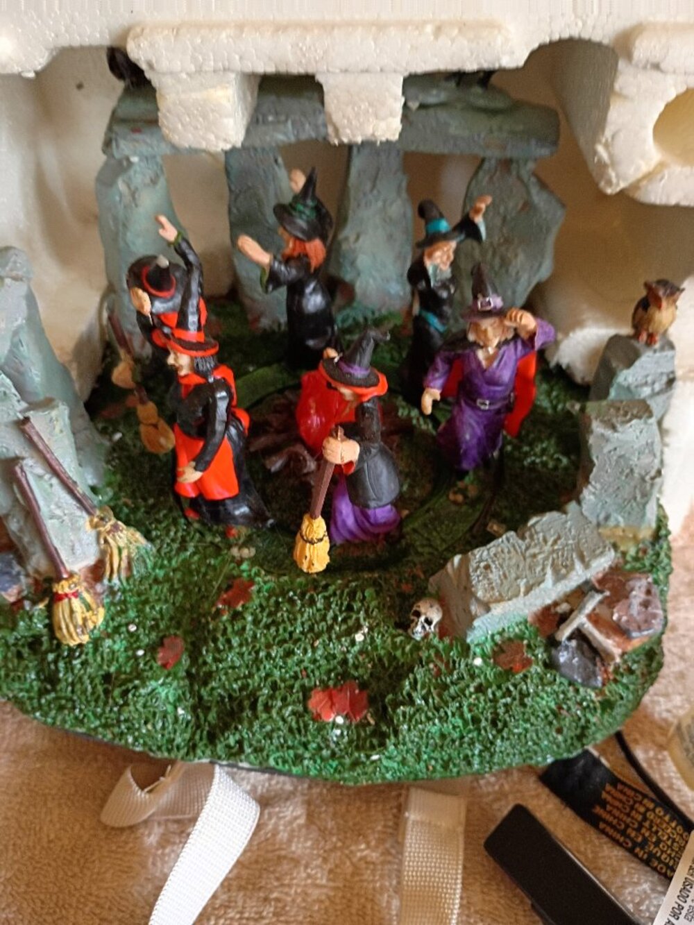 LEMAX Witches Coven Revolving Tabletop Accent 2007 Spooky Town Halloween - READ